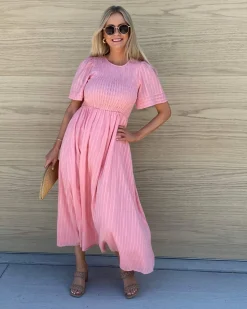 Online Iolana Dress - Pink Basic Dresses|Maternity Dresses