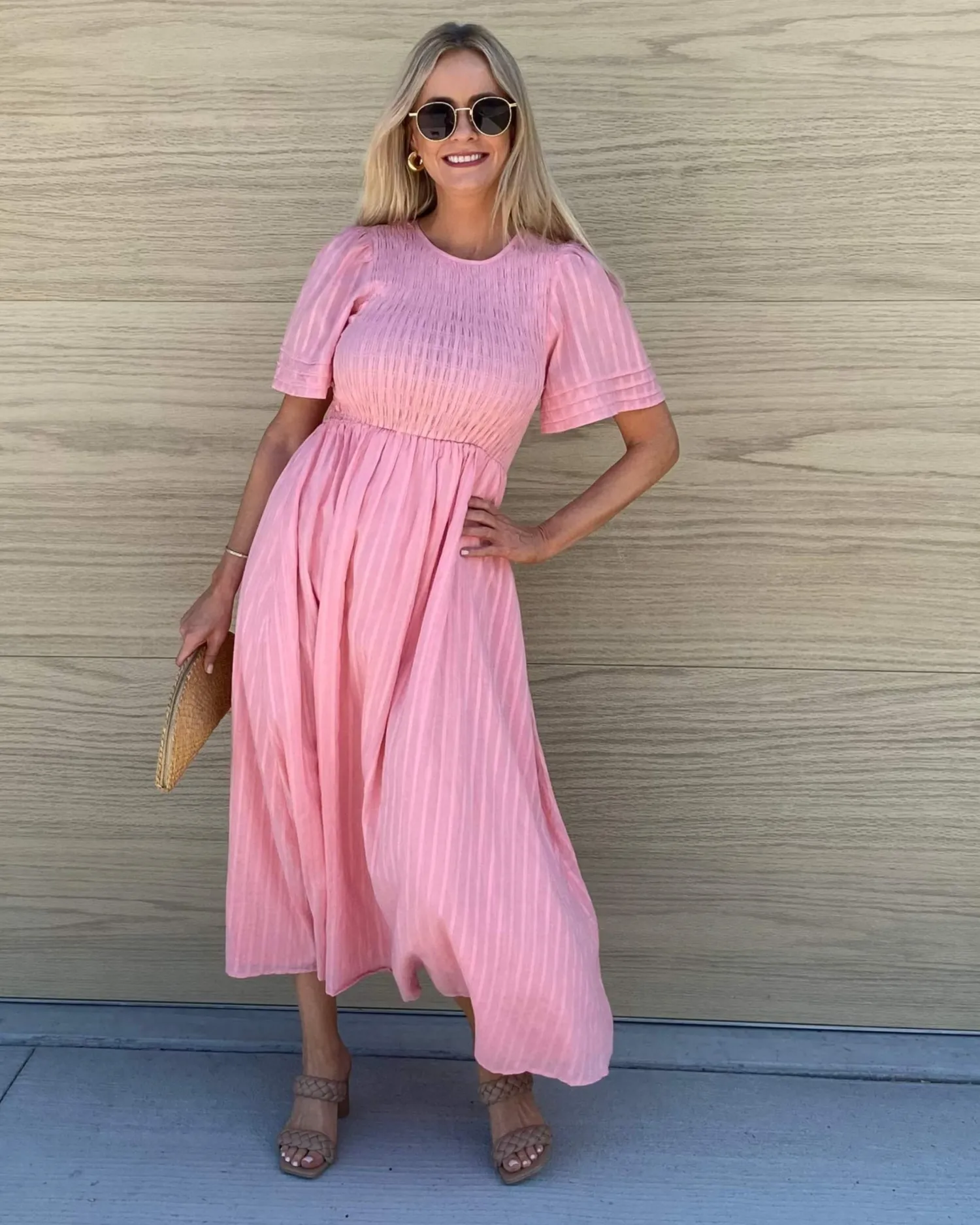 Online Iolana Dress - Pink Basic Dresses|Maternity Dresses