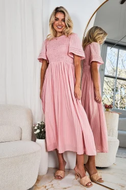 Online Iolana Dress - Pink Basic Dresses|Maternity Dresses