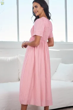Online Iolana Dress - Pink Basic Dresses|Maternity Dresses