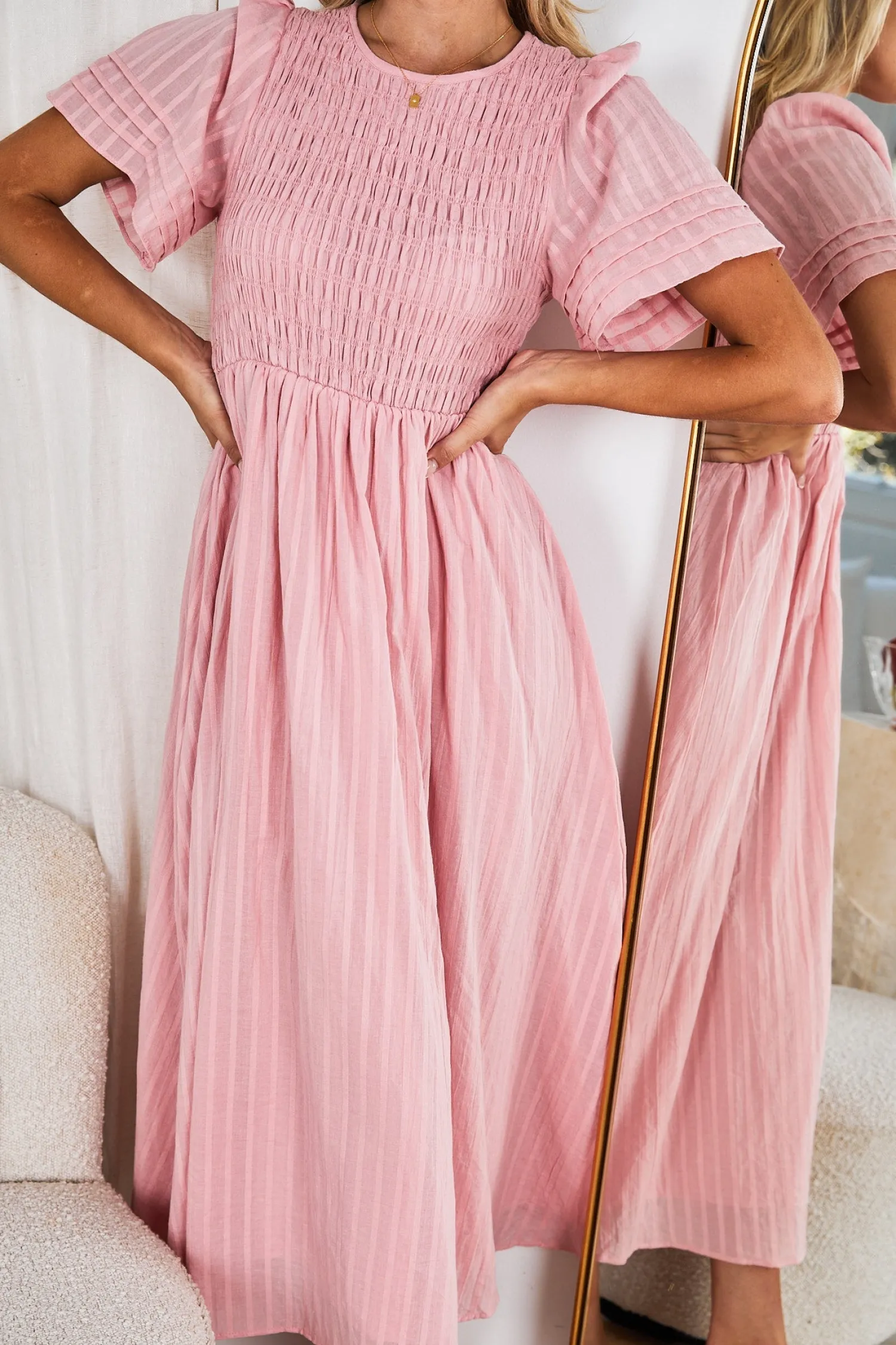 Online Iolana Dress - Pink Basic Dresses|Maternity Dresses