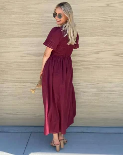 Sale Iolana Dress - Wine Maternity Dresses|Midi Dresses