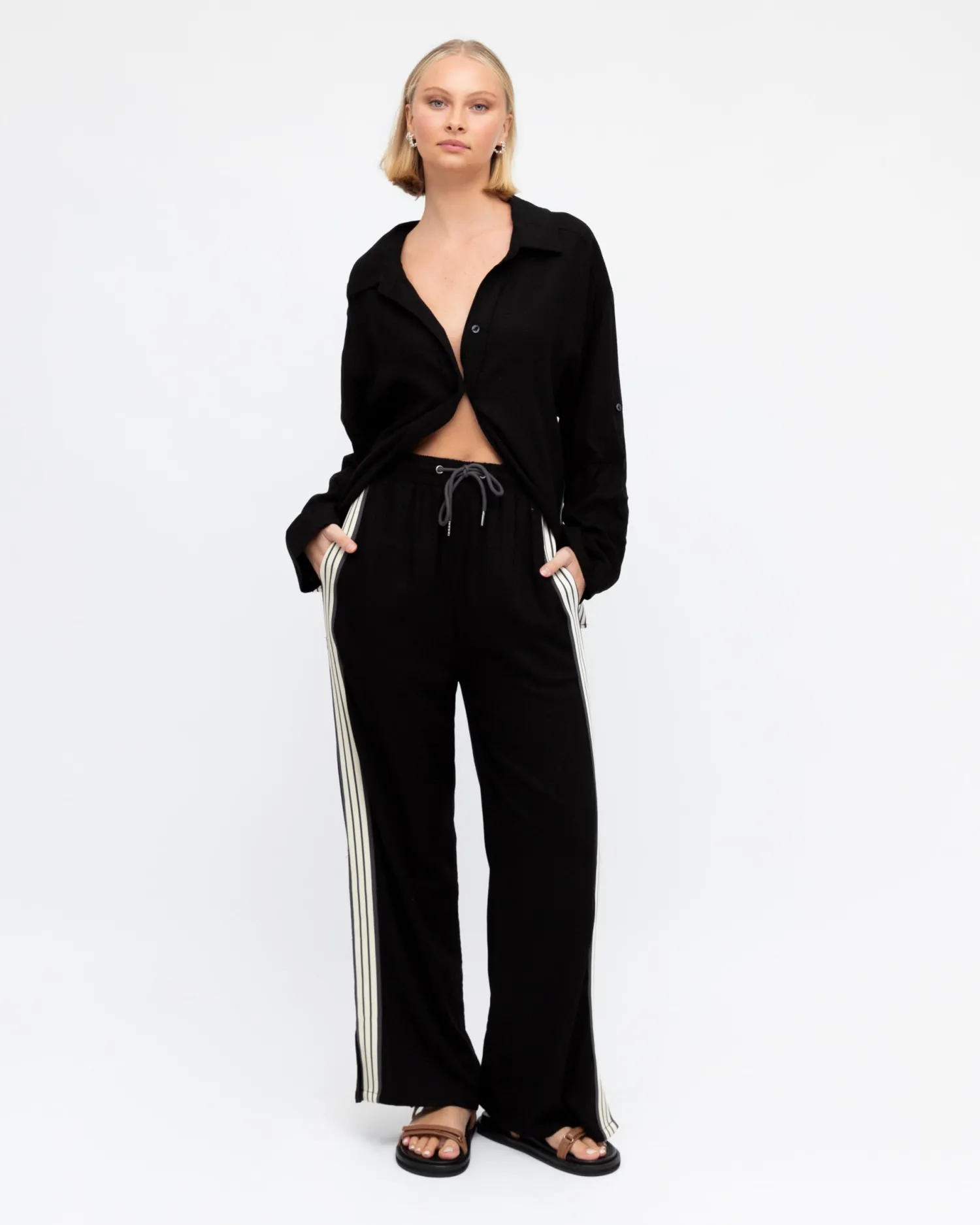 Clearance Iverie Pants - Black Multi Pants|Bottoms