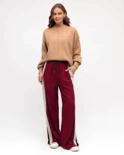 Clearance Iverie Pants - Maroon Multi Pants|Bottoms