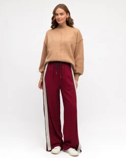 Clearance Iverie Pants - Maroon Multi Pants|Bottoms