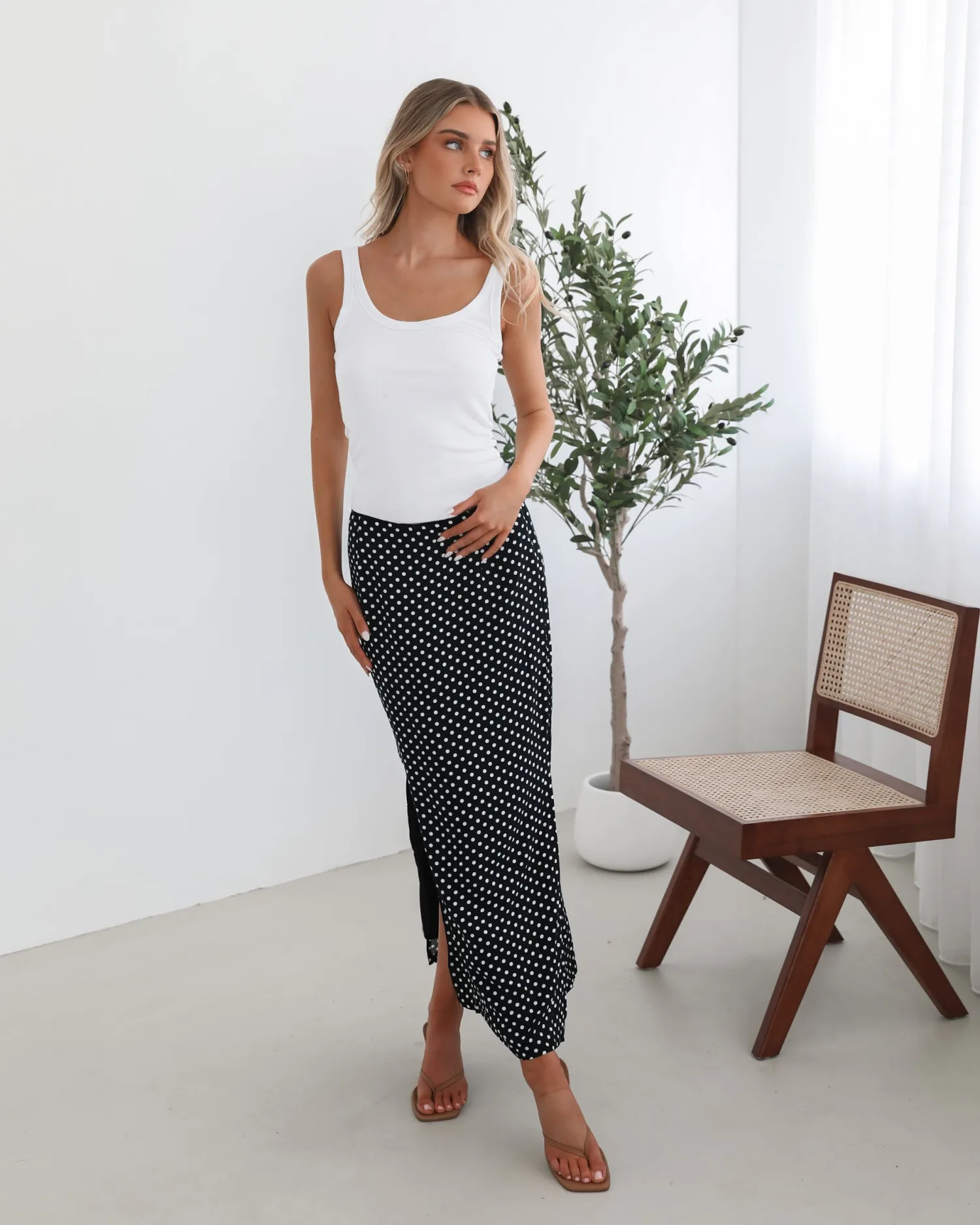 Discount Jeannette Skirt - Black Spot Skirts|Bottoms