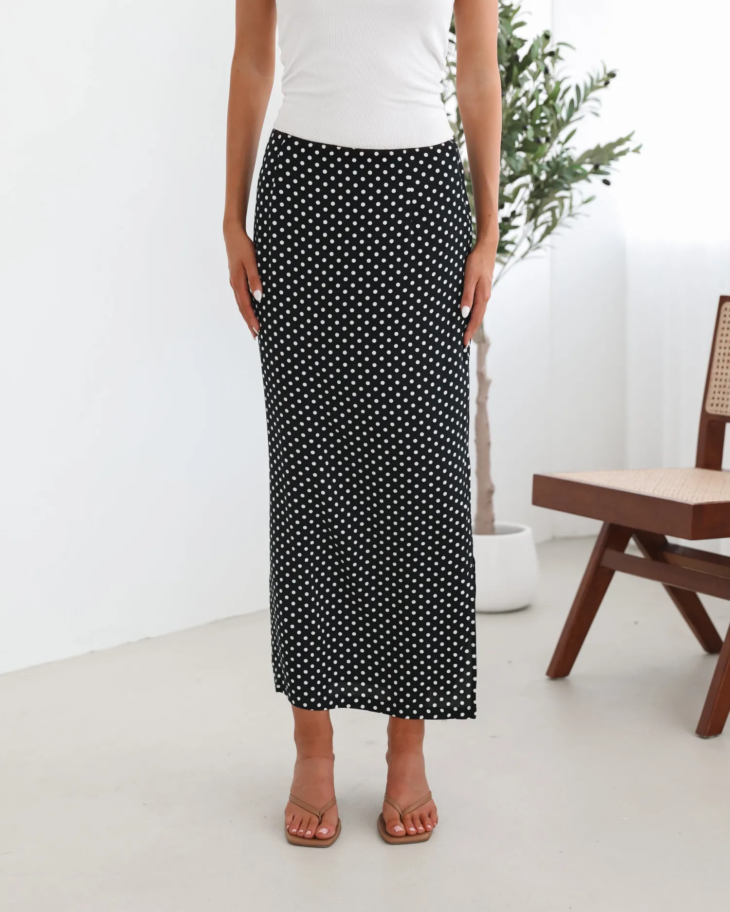 Discount Jeannette Skirt - Black Spot Skirts|Bottoms
