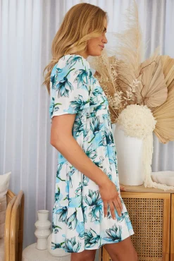 Sale Jody Dress - Blue Floral Floral Dresses|Curve Dresses