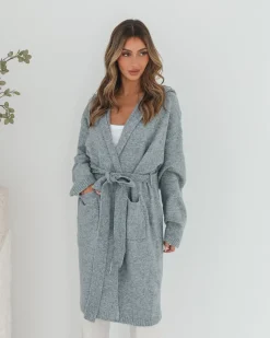 Sale Johanne Coatigan - Grey Knitwear & Jumpers|Knitwear