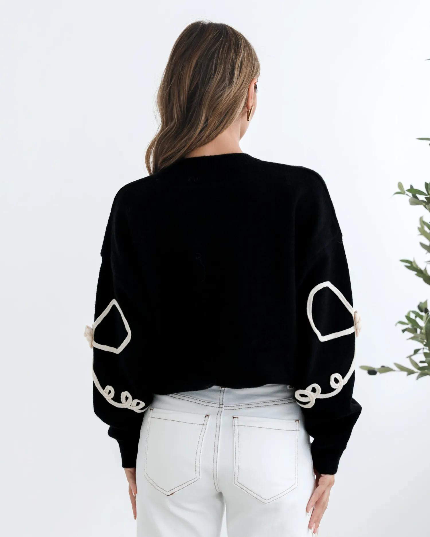 New Junaelle Knit - Black Multi Jumpers|Jumpers