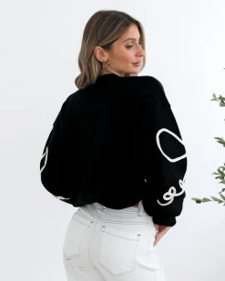 New Junaelle Knit - Black Multi Jumpers|Jumpers