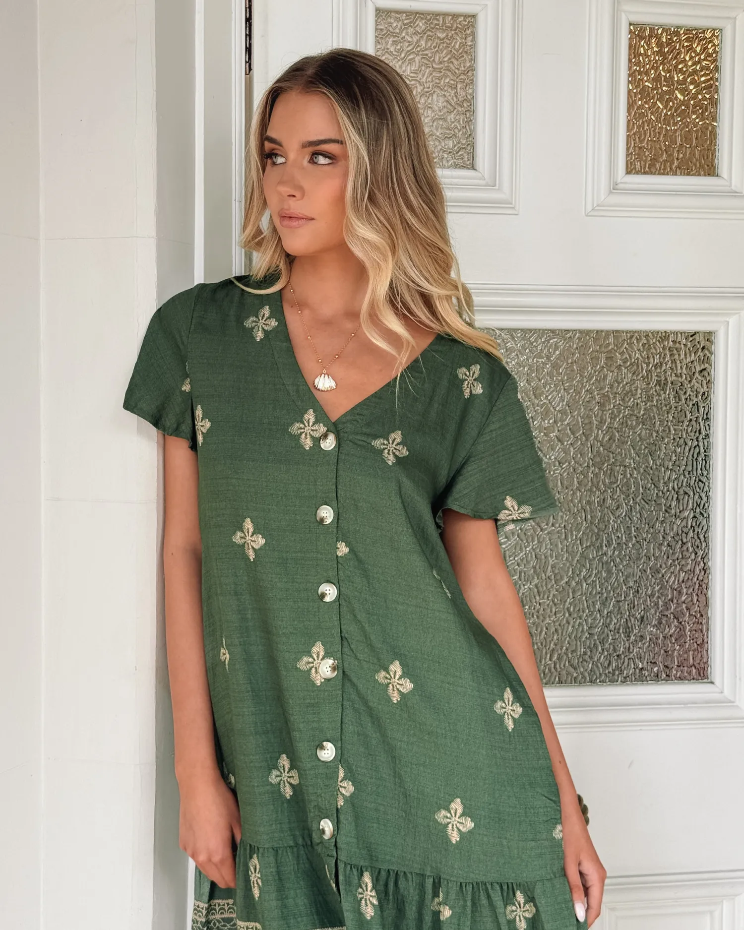 Best Kalea Dress - Khaki Print Curve Dresses|Maternity Dresses