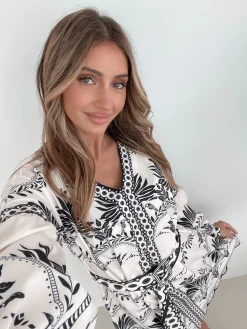 Kalena Dress - White Print Floral Dresses|Boho Dresses