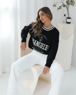Kanoe Knit - Black Print Jumpers|Jumpers