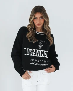 Kanoe Knit - Black Print Jumpers|Jumpers