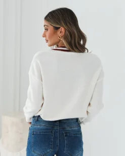 Outlet Kanoe Knit - Cream Print Jumpers|Jumpers