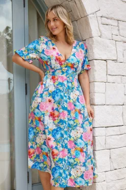 Hot Karabelle Dress - Multi Floral Floral Dresses|Curve Dresses
