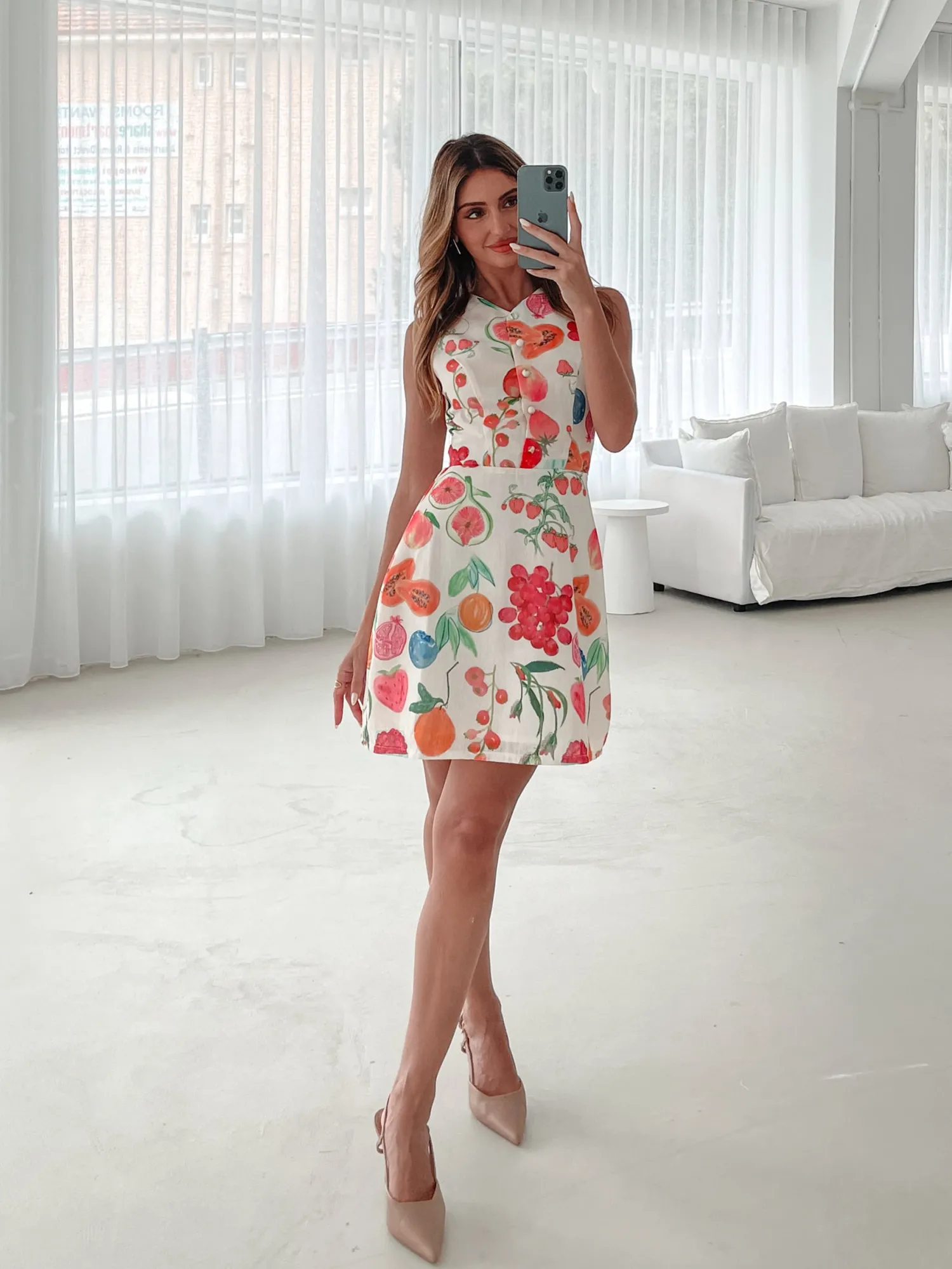 Sale Kariza Dress - White Print Mini Dresses|Holiday Dresses
