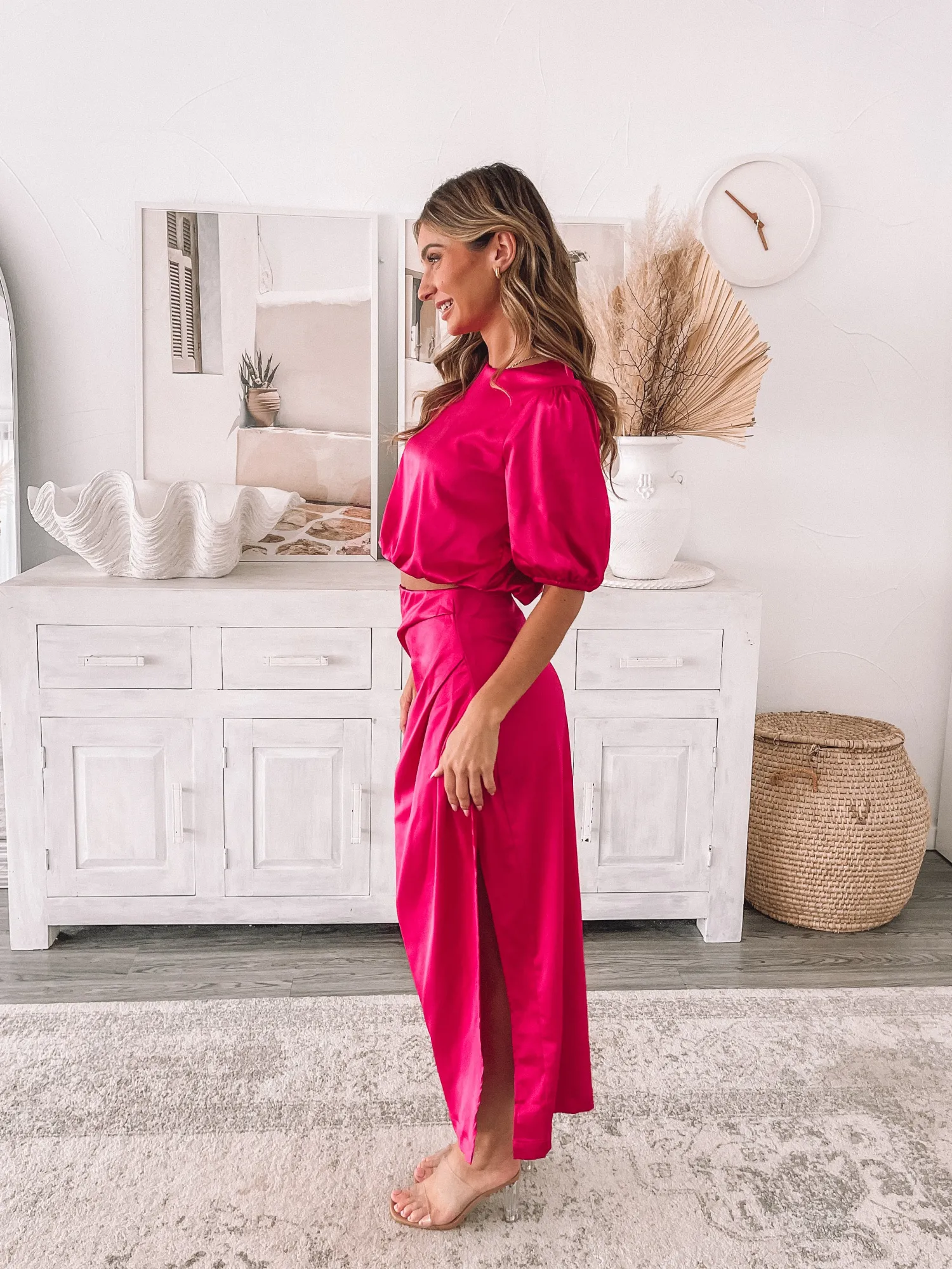 Hot Krissa Skirt - Hot Pink Skirts|Sets