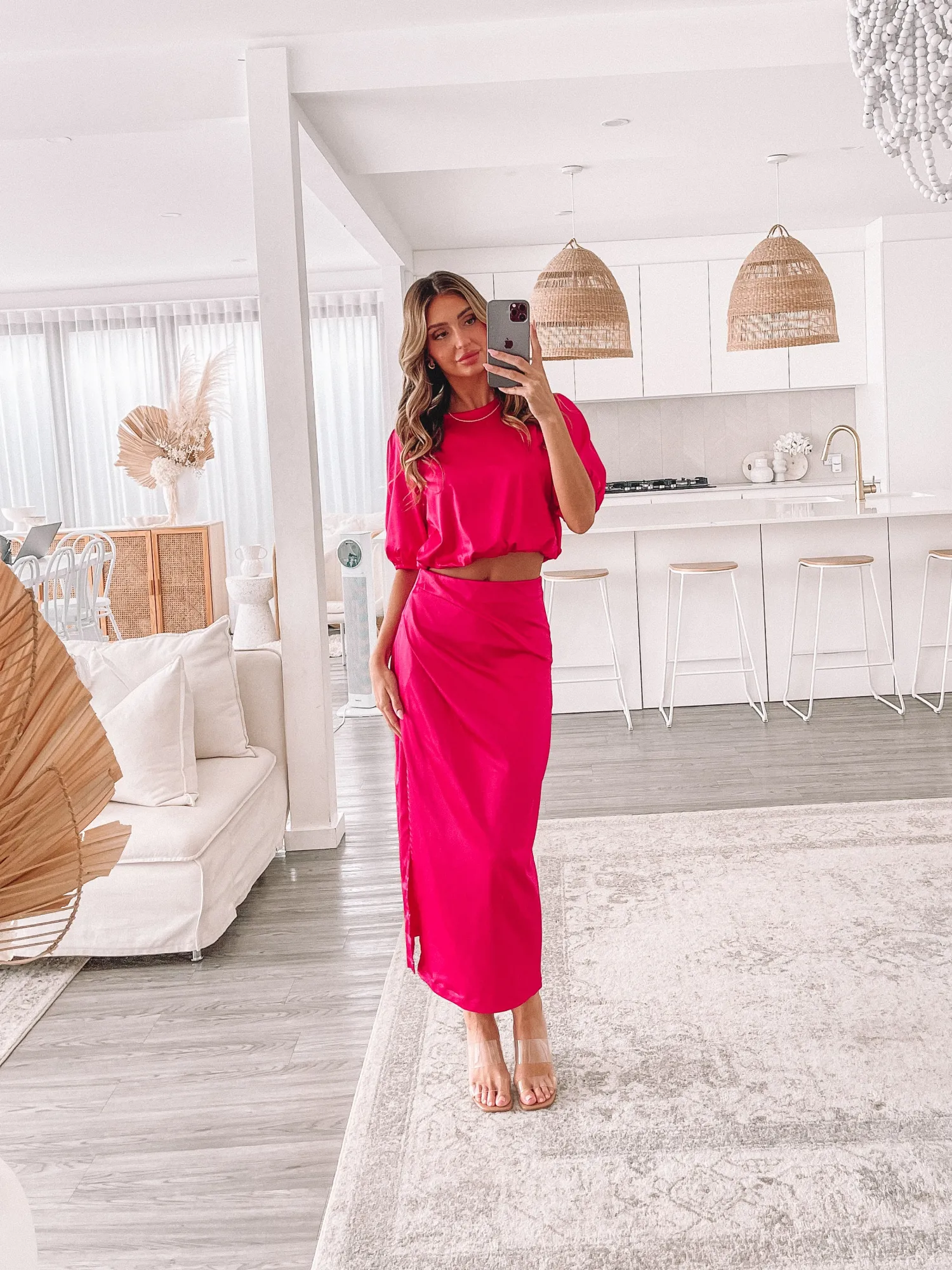 Hot Krissa Skirt - Hot Pink Skirts|Sets