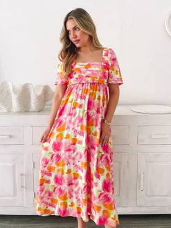 Hot Lanna Dress - Cherry Blossom Curve Dresses|Maternity Dresses