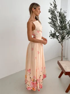 Online Latosha Dress - Pink Floral Floral Dresses|Holiday Dresses