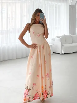 Online Latosha Dress - Pink Floral Floral Dresses|Holiday Dresses