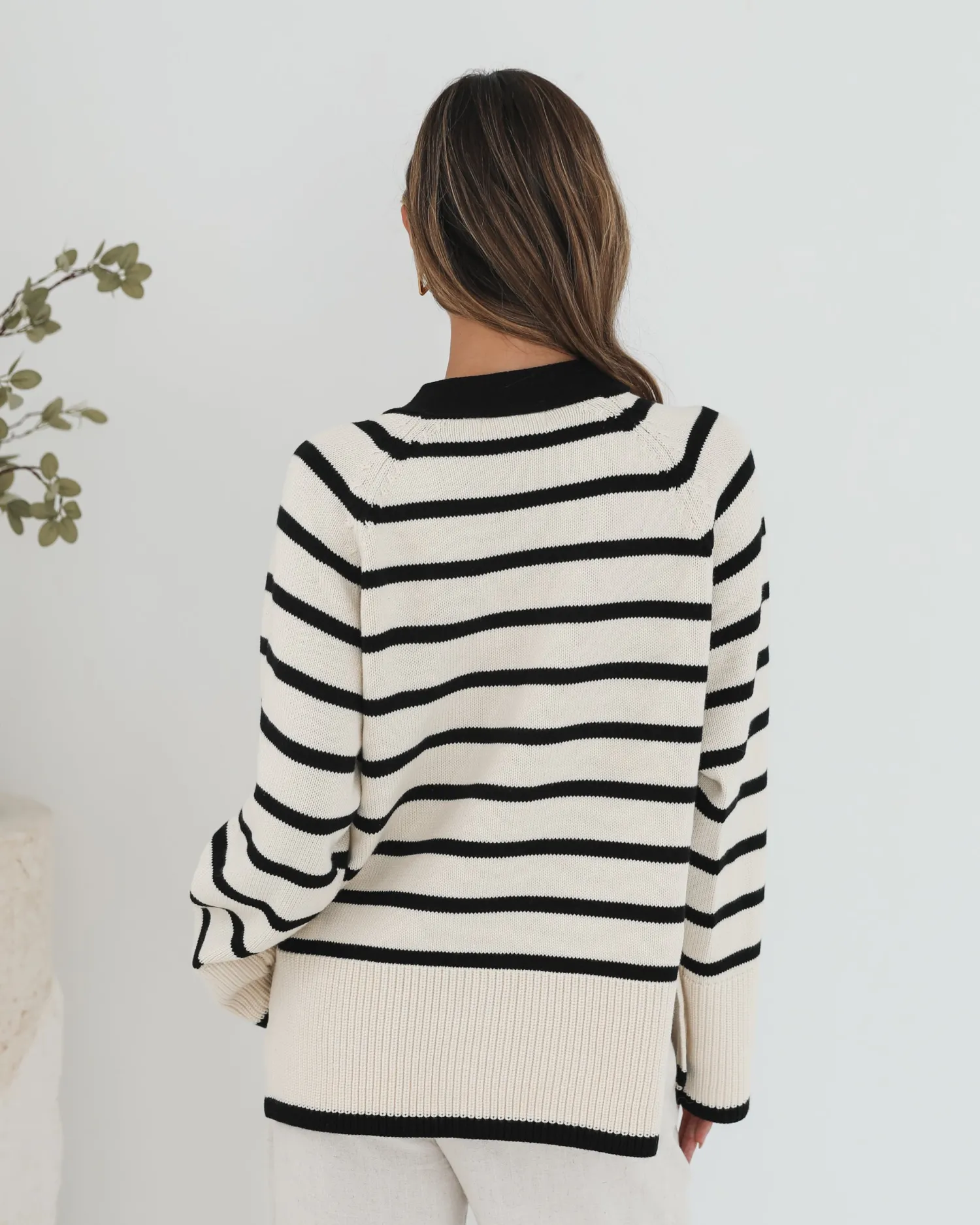 Hot Levara Cardigan - Cream Stripe Knitwear & Jumpers|Knitwear