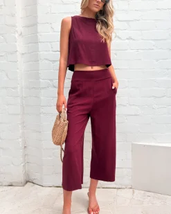 Sale Lighthouse Pants - Bordeaux Pants|Bottoms
