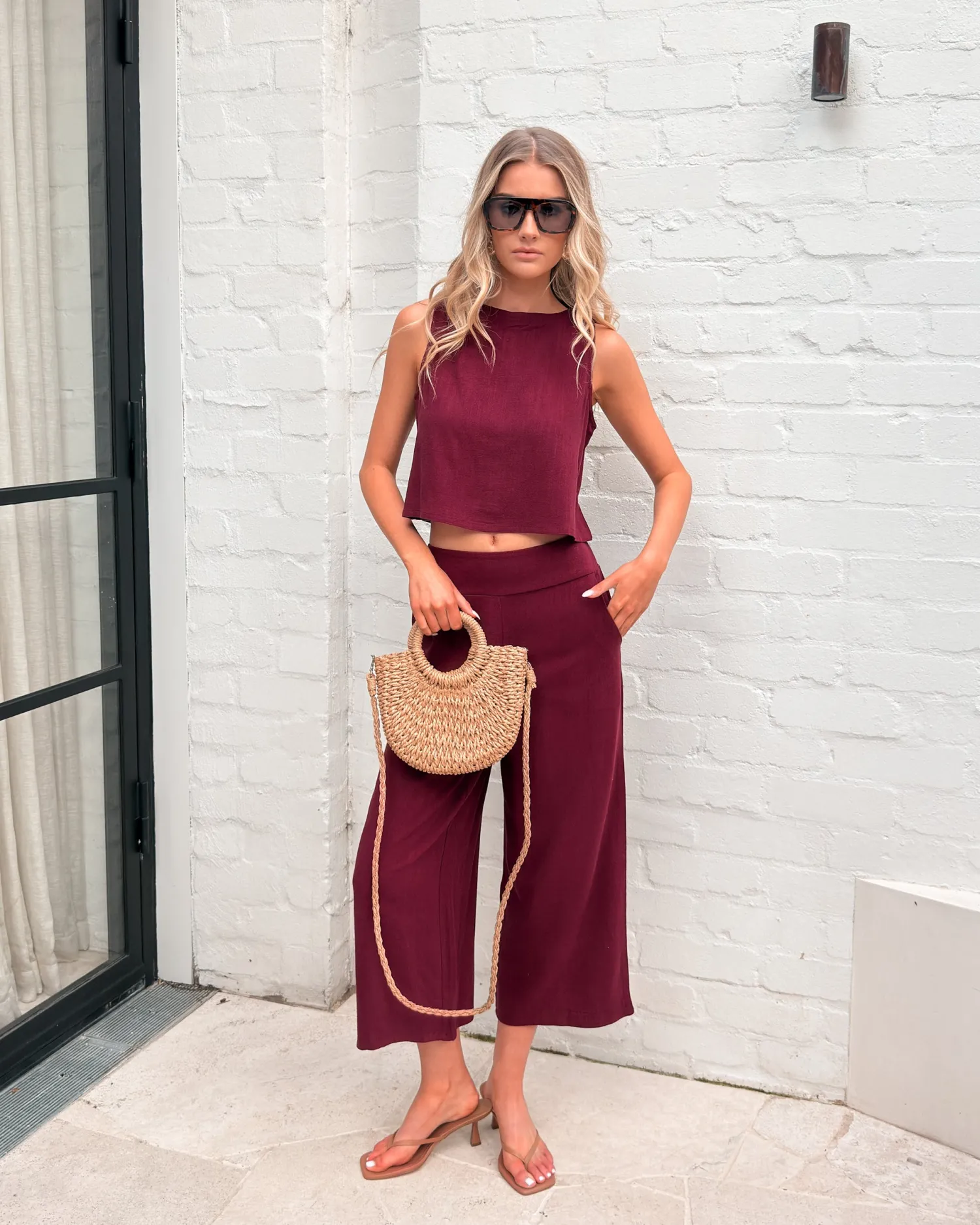 New Lizzo Top - Bordeaux Basic Tops|Casual Tops