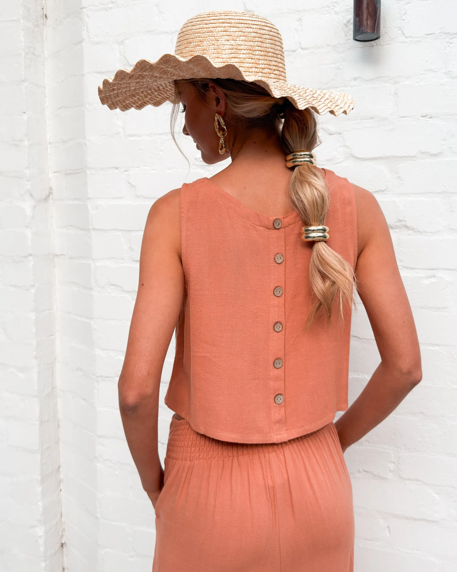 Sale Lizzo Top - Rust Basic Tops|Casual Tops