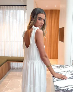New Lydia Dress - White Linen Dresses|Shift Dresses