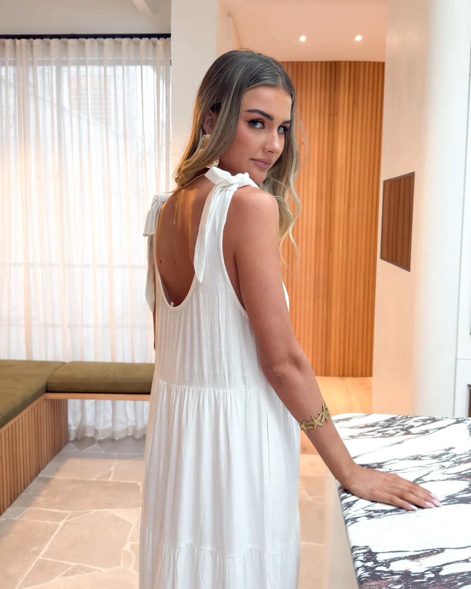 New Lydia Dress - White Linen Dresses|Shift Dresses