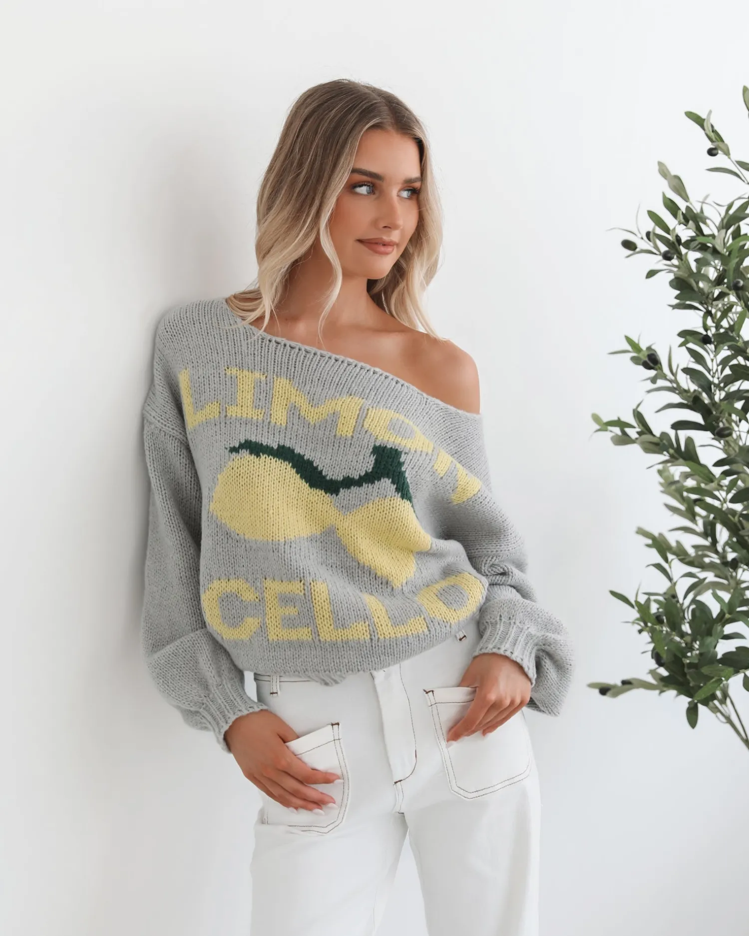 New Lyla Knit - Grey Print Jumpers|Jumpers