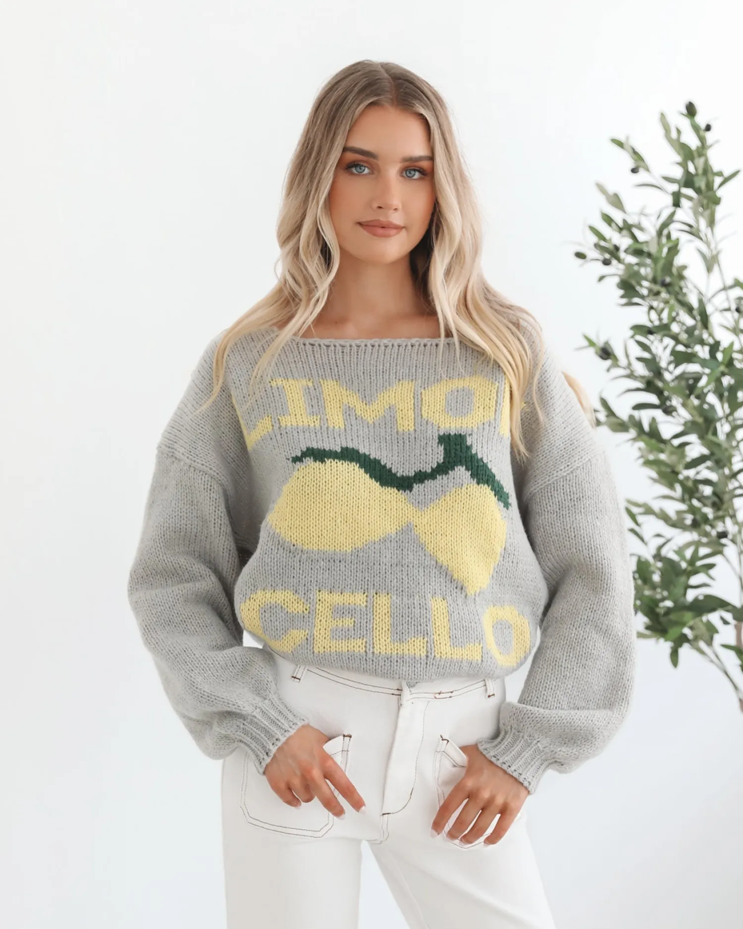 New Lyla Knit - Grey Print Jumpers|Jumpers