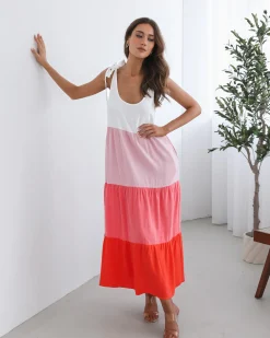 Online Maleena Dress - Multi Linen Dresses|Maternity Dresses