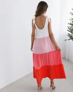 Online Maleena Dress - Multi Linen Dresses|Maternity Dresses