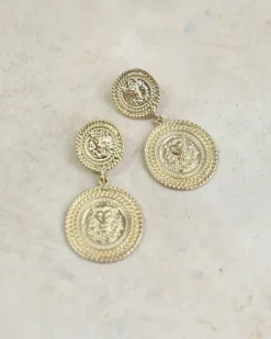 Online Manna Disc Earrings - Gold Jewellery|Accessories