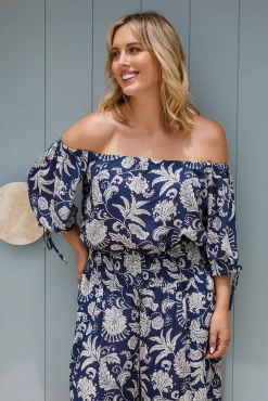 Hot Marinda Top - Black Mono Print Crop Tops|Crop Tops