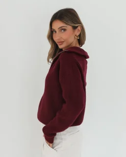 Best Merete Knit - Bordeaux Jumpers|Jumpers
