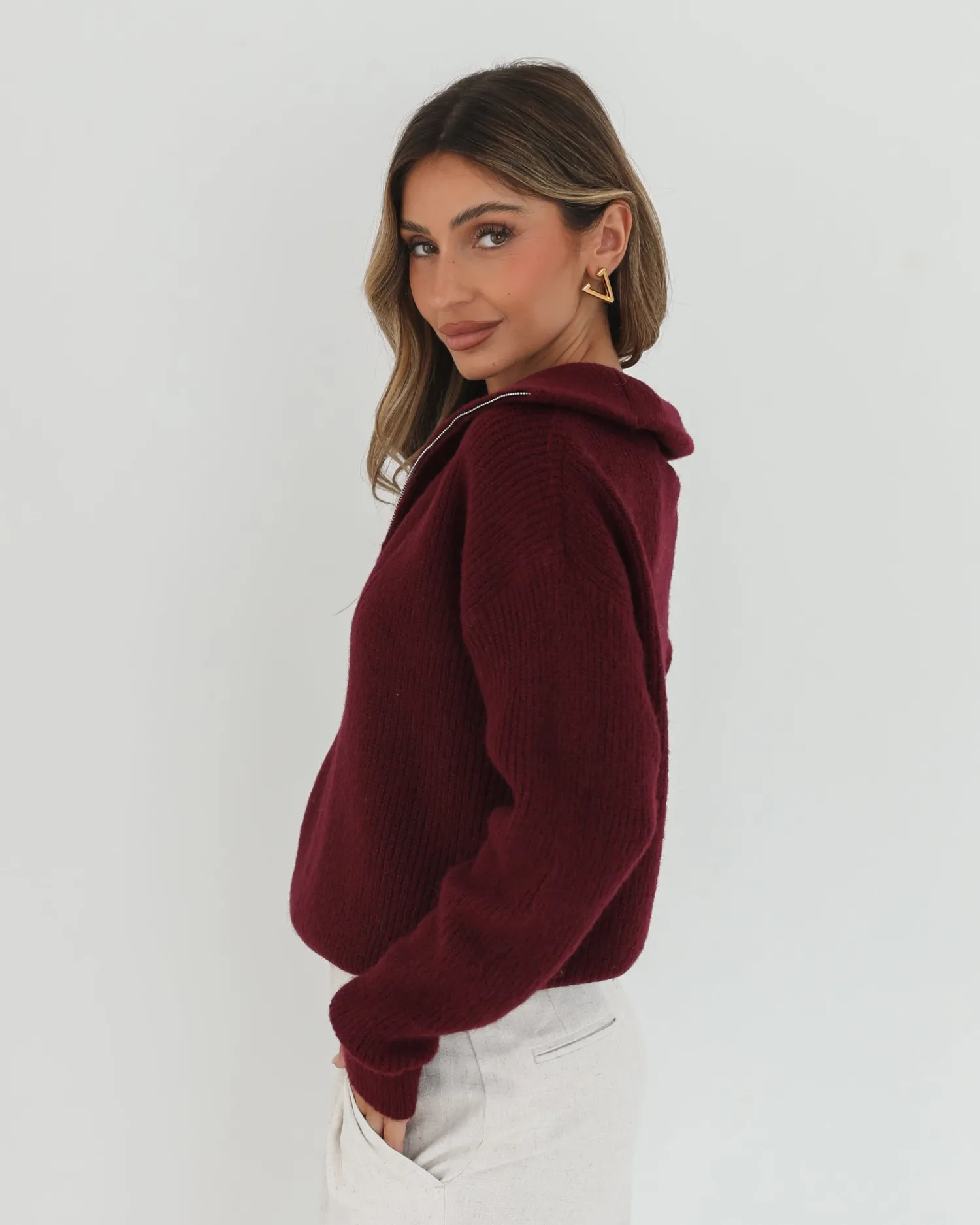 Best Merete Knit - Bordeaux Jumpers|Jumpers