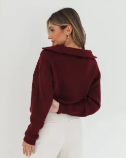 Best Merete Knit - Bordeaux Jumpers|Jumpers