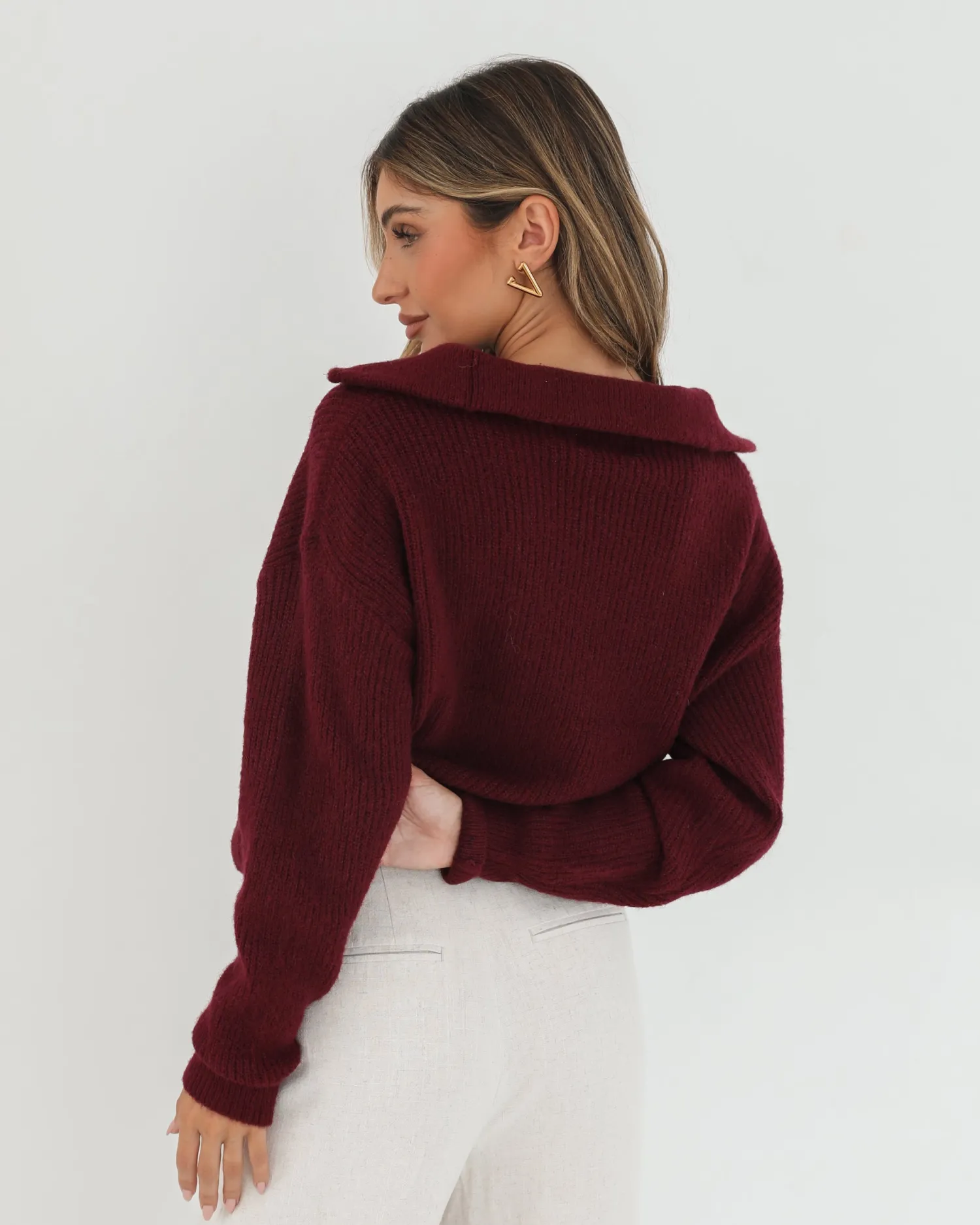 Best Merete Knit - Bordeaux Jumpers|Jumpers