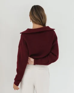 Best Merete Knit - Bordeaux Jumpers|Jumpers