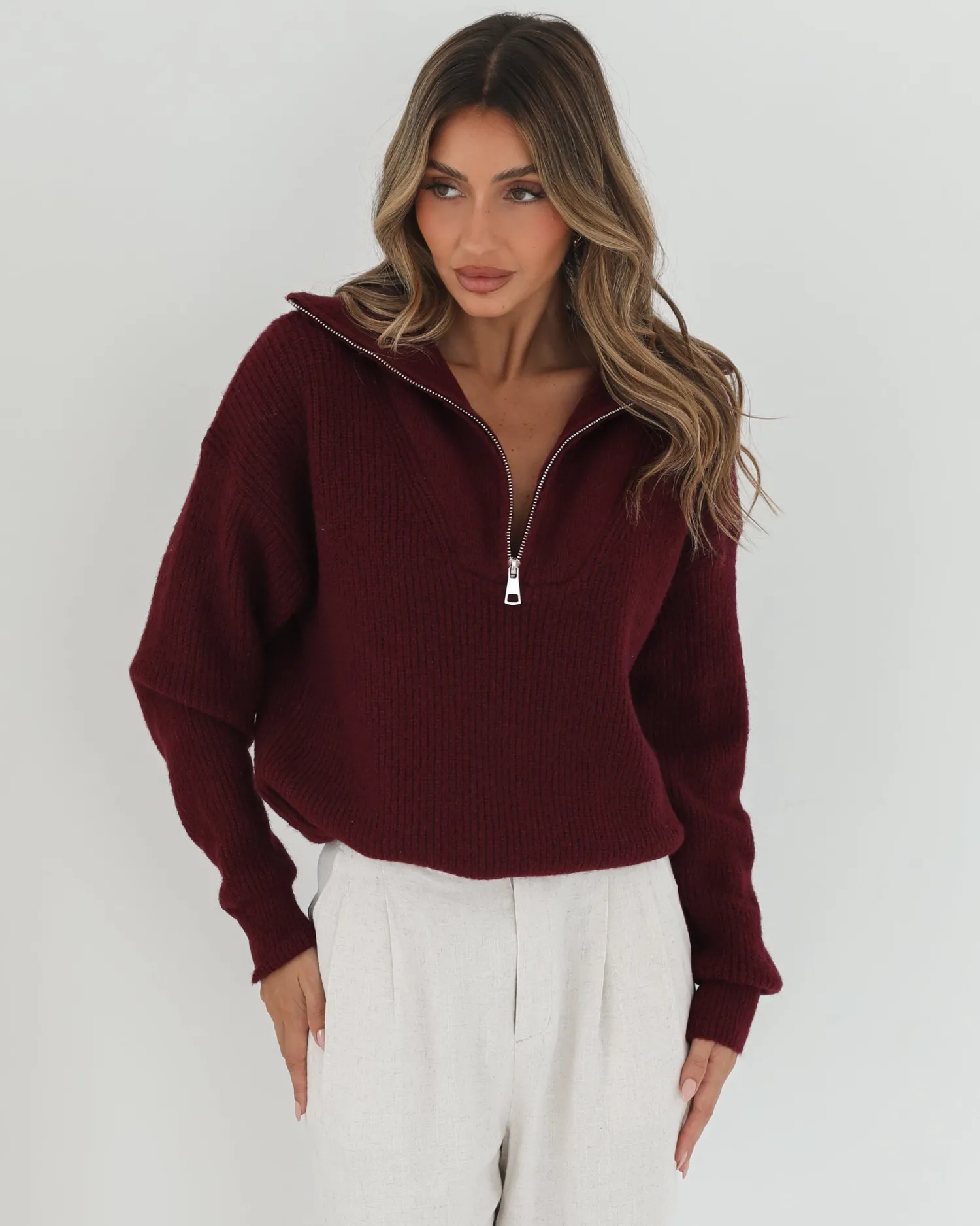Best Merete Knit - Bordeaux Jumpers|Jumpers