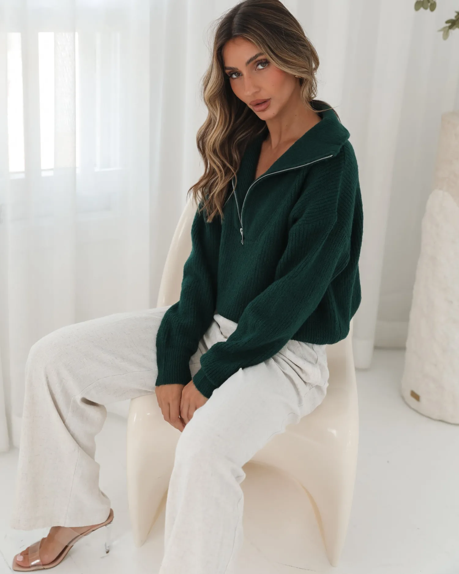 Merete Knit - Dark Green Jumpers|Jumpers