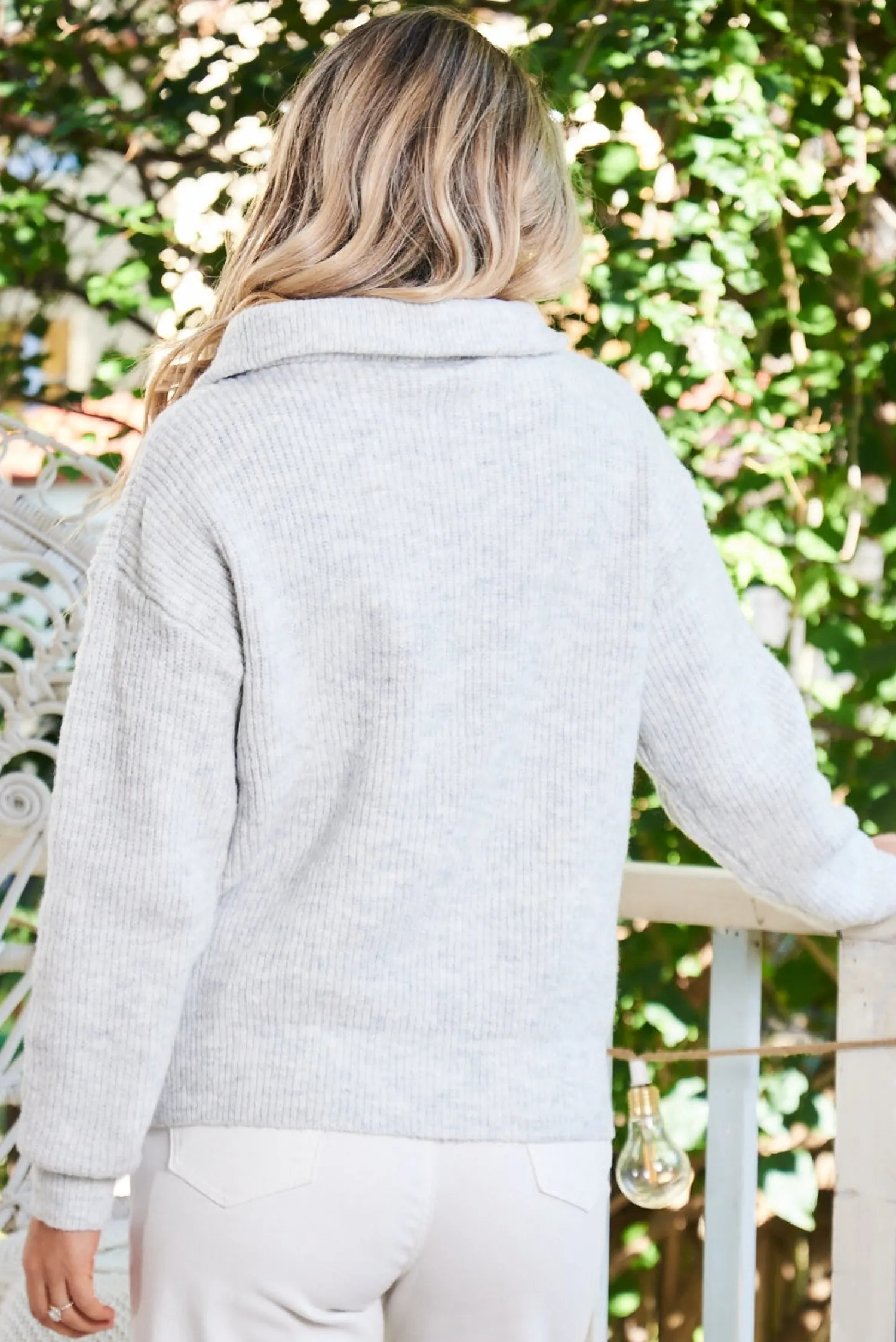 Outlet Merete Knit - Grey Jumpers|Jumpers
