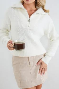 Sale Merete Knit - White Jumpers|Jumpers