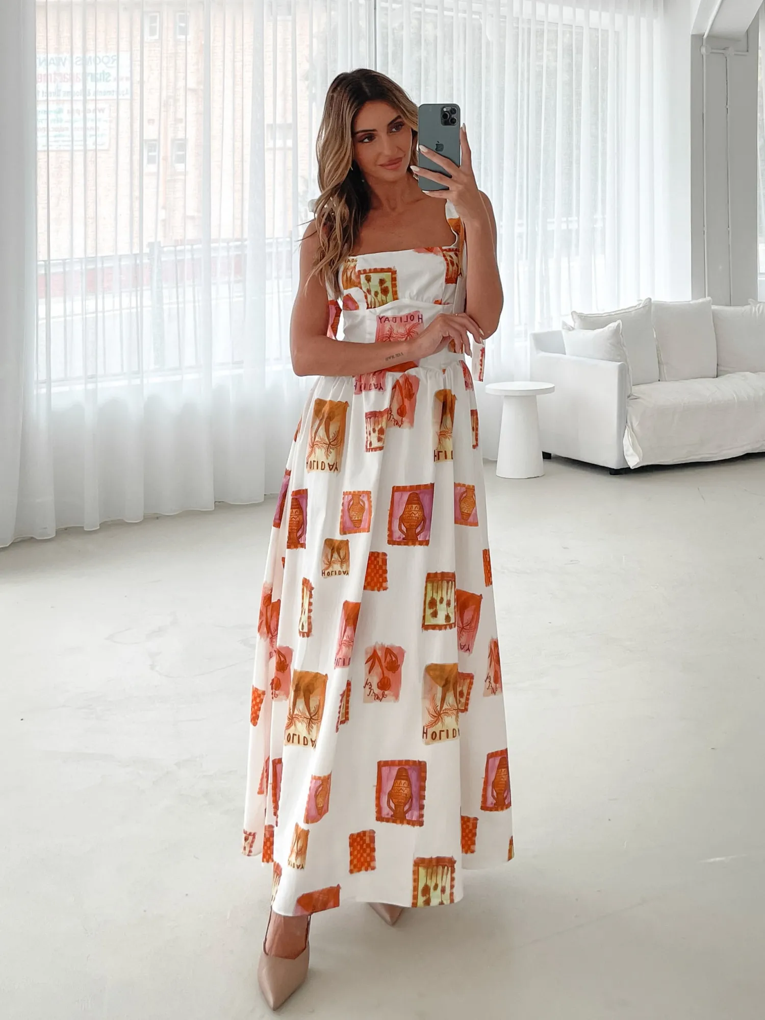 Best Miriah Dress - White Print Maternity Dresses|Maxi Dresses