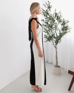 Hot Morticia Dress - Black Multi Slip Dresses|Maxi Dresses